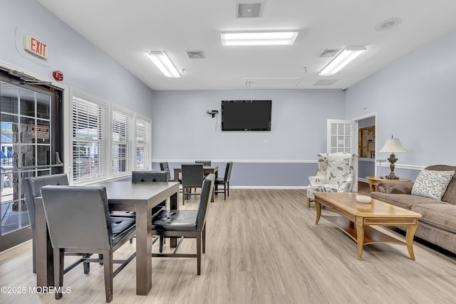 18 Stewart Ct, Jackson, NJ 08527 - dining space with light wood-style floors, plenty of natural light, and attic access