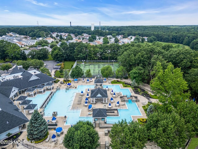 18 Stewart Ct, Jackson, NJ 08527 - aerial view of a pool