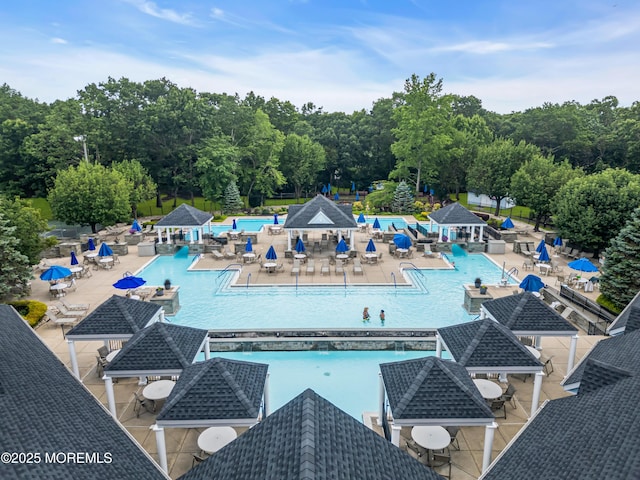 18 Stewart Ct, Jackson, NJ 08527 - drone / aerial view of a pool area