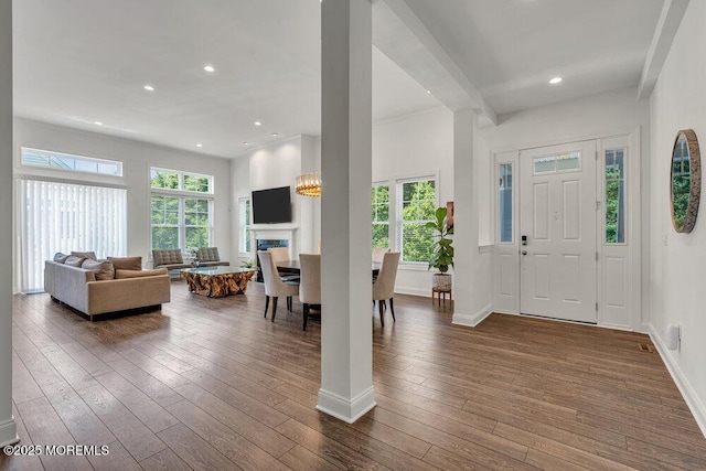2 Foulks Ter, Lincroft, NJ 07738 - entrance foyer featuring dark wood-style flooring and recessed lighting
