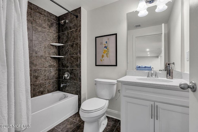 2 Foulks Ter, Lincroft, NJ 07738 - full bathroom featuring vanity, shower / tub combo, and tile patterned flooring