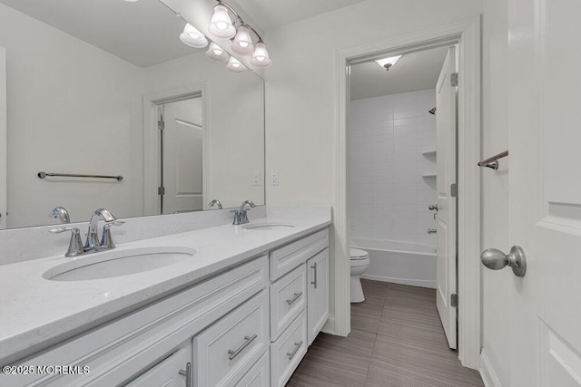 2 Foulks Ter, Lincroft, NJ 07738 - bathroom with double vanity, tile patterned flooring, and  shower combination