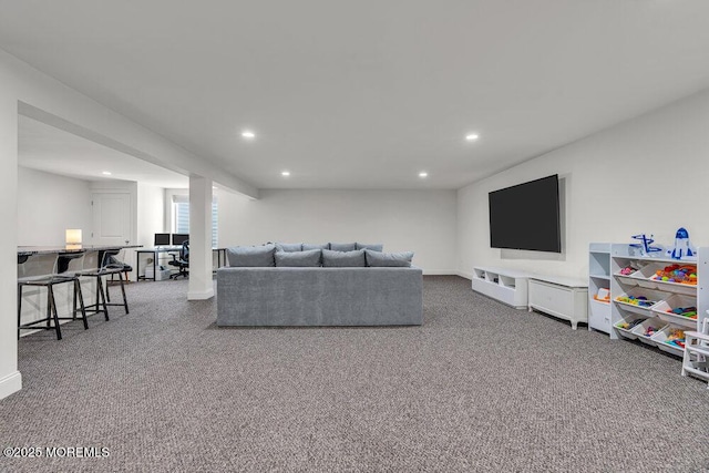 2 Foulks Ter, Lincroft, NJ 07738 - living room with recessed lighting and carpet flooring