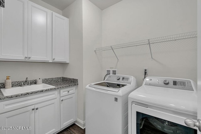 2 Foulks Ter, Lincroft, NJ 07738 - laundry room with separate washer and dryer and cabinet space