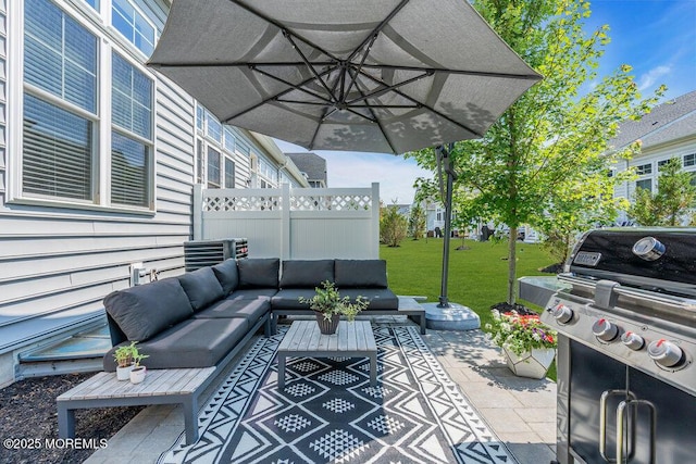 2 Foulks Ter, Lincroft, NJ 07738 - view of patio featuring a grill and outdoor lounge area