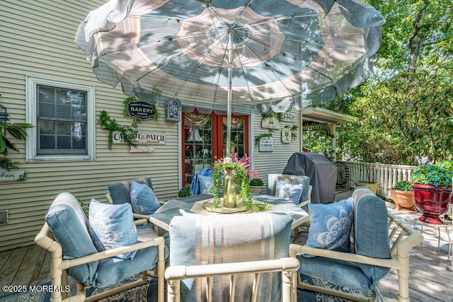 523 Pheasant Ln, Toms River, NJ 08753 - wooden deck featuring grilling area