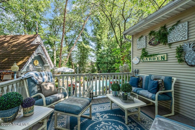 523 Pheasant Ln, Toms River, NJ 08753 - wooden terrace featuring an outdoor living space