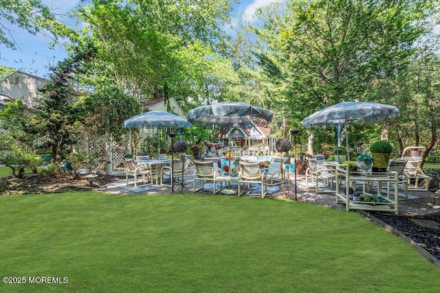 523 Pheasant Ln, Toms River, NJ 08753 - view of grassy yard with a patio area