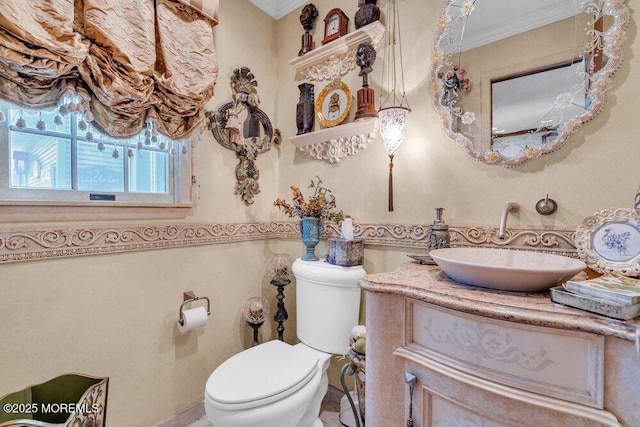 523 Pheasant Ln, Toms River, NJ 08753 - bathroom featuring crown molding and vanity