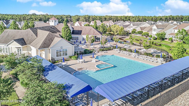 161 Arborridge Dr, Forked River, NJ 08731 - aerial perspective of suburban area with a pool