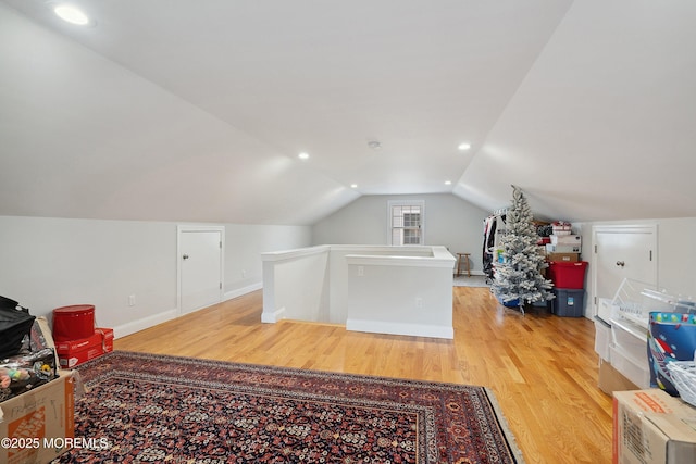 309 Hall Ave, Point Pleasant, NJ 08742 - additional living space featuring light wood-style floors and vaulted ceiling