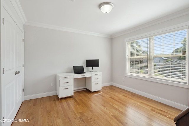 309 Hall Ave, Point Pleasant, NJ 08742 - unfurnished office with light wood finished floors and crown molding