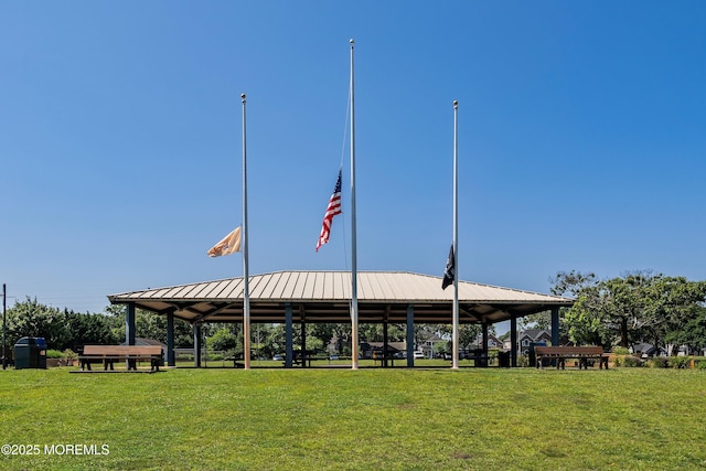 309 Hall Ave, Point Pleasant, NJ 08742 - view of property's community featuring a covered structure and a lawn