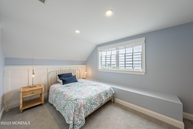 2029 Bay Blvd, Ortley Beach, NJ 08751 - carpeted bedroom with lofted ceiling and recessed lighting