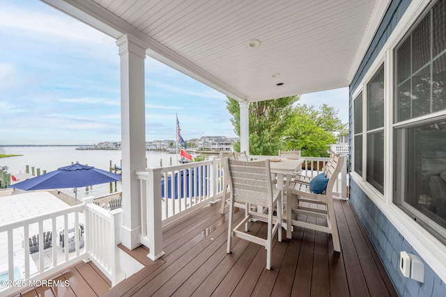 2029 Bay Blvd, Ortley Beach, NJ 08751 - deck with a water view and outdoor dining area