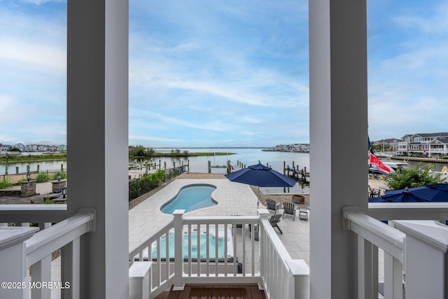 2029 Bay Blvd, Ortley Beach, NJ 08751 - view of pool featuring a water view and a patio area