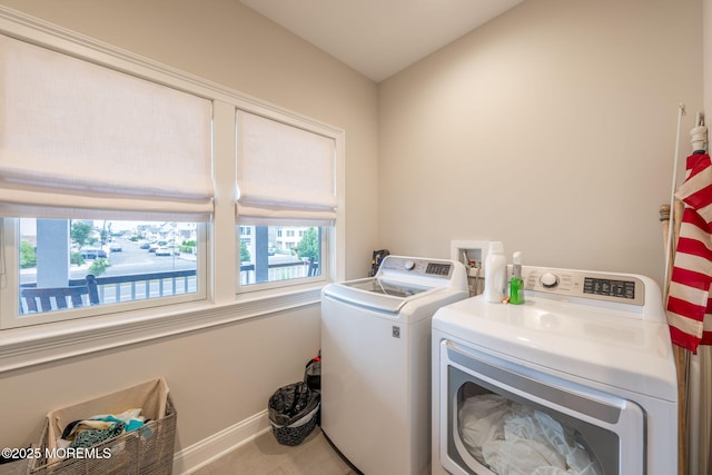 2029 Bay Blvd, Ortley Beach, NJ 08751 - laundry area featuring washing machine and clothes dryer and baseboards
