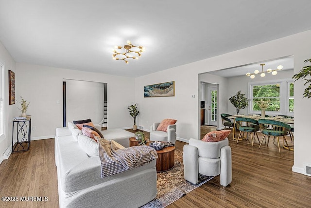 1528 Stuyvesant Ave, Ewing, NJ 08618 - living room featuring wood finished floors and baseboards