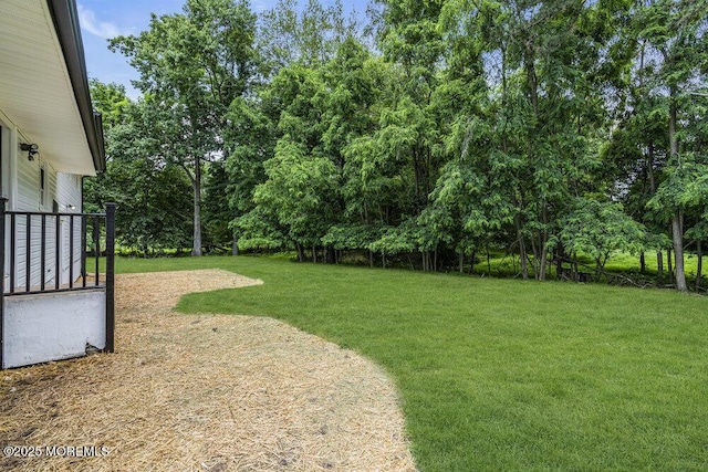 1528 Stuyvesant Ave, Ewing, NJ 08618 - view of green lawn with view of wooded area