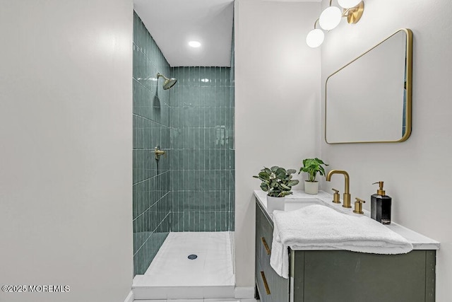 1528 Stuyvesant Ave, Ewing, NJ 08618 - bathroom with vanity and a tile shower