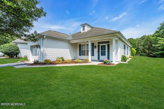 29 Goldenedge Way, Lakewood, NJ 08701 - view of front of house with a garage, a front lawn, a porch, and asphalt driveway