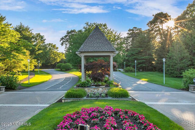 29 Goldenedge Way, Lakewood, NJ 08701 - view of home's community with a yard, a gazebo, and view of wooded area