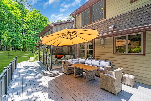 8 Old Dutch Rd, Warren, NJ 07059 - wooden terrace with an outdoor living space and a yard