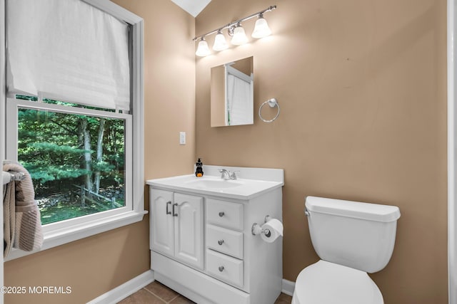 8 Old Dutch Rd, Warren, NJ 07059 - half bathroom featuring vanity and tile patterned flooring