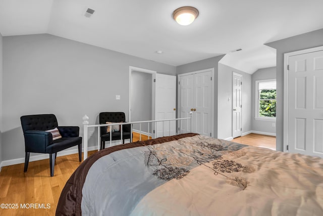8 Old Dutch Rd, Warren, NJ 07059 - bedroom featuring lofted ceiling and light wood-type flooring