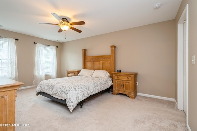 96 Bridle Path, Bayville, NJ 08721 - bedroom featuring light carpet and ceiling fan