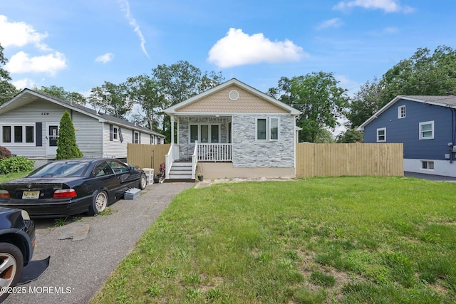131 W 3rd St, Howell, NJ 07731 - view of front of property featuring a porch and stone siding