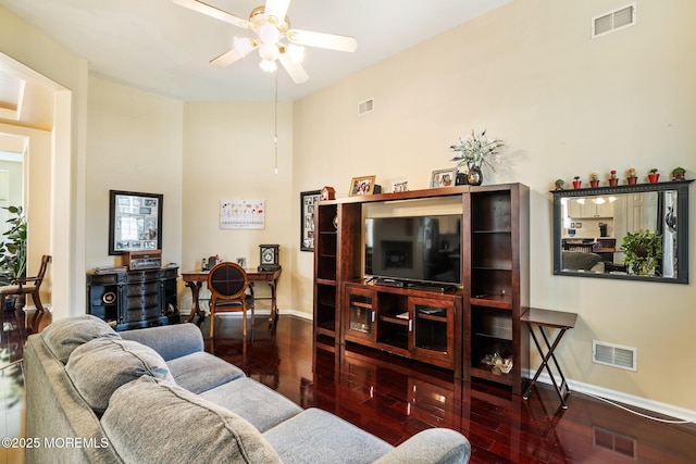 57 Mirage Blvd, Barnegat, NJ 08005 - living room with wood finished floors and a ceiling fan