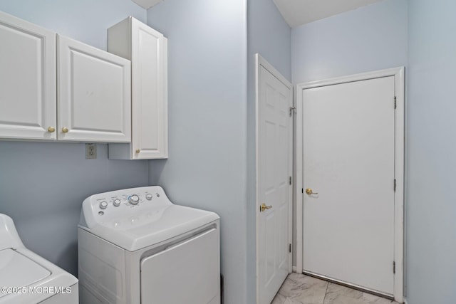 57 Mirage Blvd, Barnegat, NJ 08005 - laundry room with washer and clothes dryer, light marble finish flooring, and cabinet space