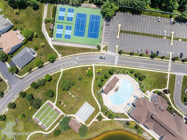 57 Mirage Blvd, Barnegat, NJ 08005 - aerial view of property and surrounding area with a pool area