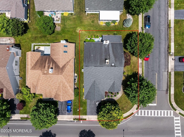 57 Mirage Blvd, Barnegat, NJ 08005 - aerial perspective of suburban area with property parcel outlined