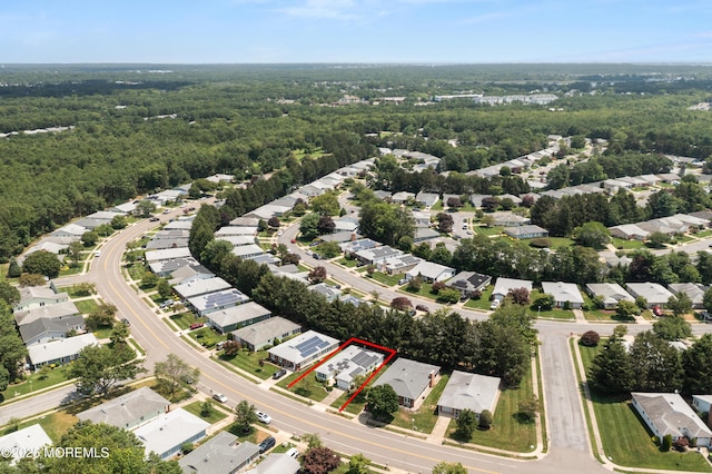 188 Lions Head Blvd S, Brick, NJ 08723 - aerial view of residential area with property parcel outlined and a forest