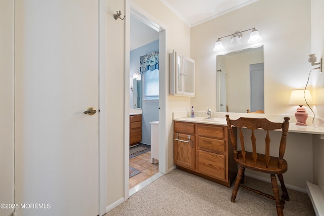 188 Lions Head Blvd S, Brick, NJ 08723 - bathroom with vanity and ornamental molding