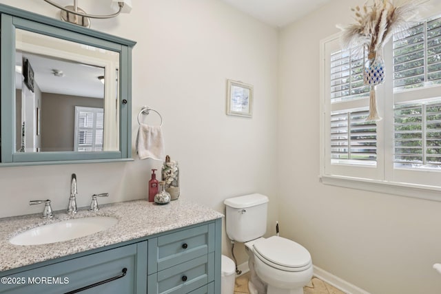 98 Washington St, Keyport, NJ 07735 - half bathroom featuring vanity and tile patterned floors