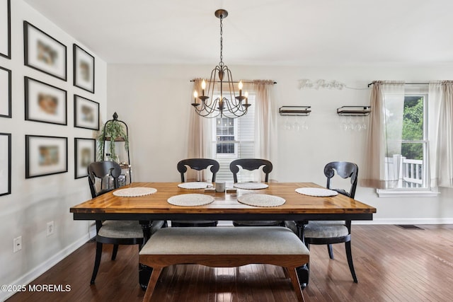 98 Washington St, Keyport, NJ 07735 - dining space with a chandelier and wood finished floors