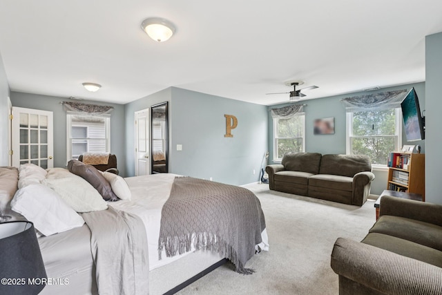 98 Washington St, Keyport, NJ 07735 - carpeted bedroom with a ceiling fan