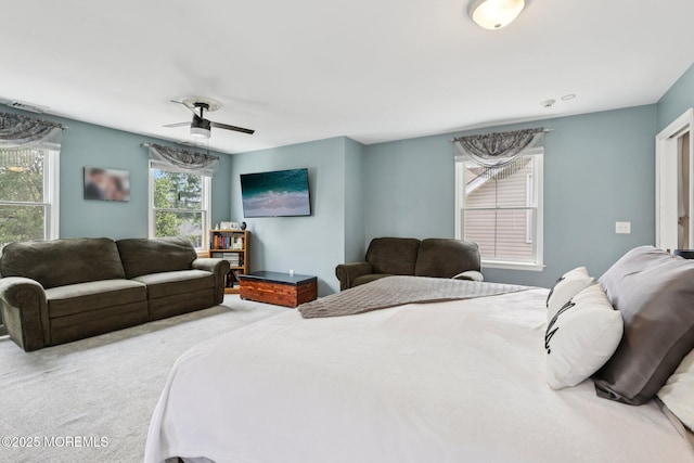 98 Washington St, Keyport, NJ 07735 - bedroom with carpet flooring and a ceiling fan