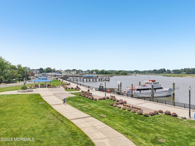 98 Washington St, Keyport, NJ 07735 - dock with a lawn and a water view