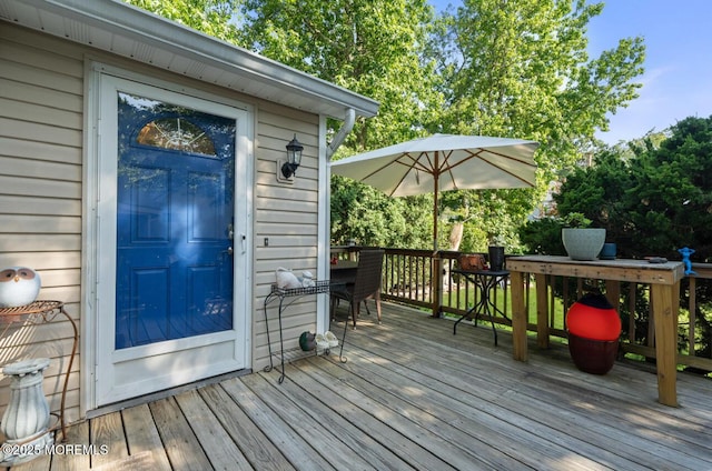 517 Laurel Ave, West Allenhurst, NJ 07711 - wooden deck featuring outdoor dining area