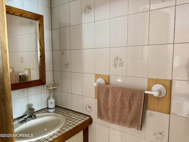 1408 Anvil Way, Toms River, NJ 08755 - half bathroom featuring tile walls, vanity, and backsplash