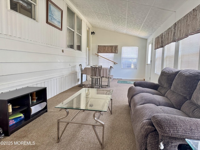 1408 Anvil Way, Toms River, NJ 08755 - living room with carpet floors and vaulted ceiling