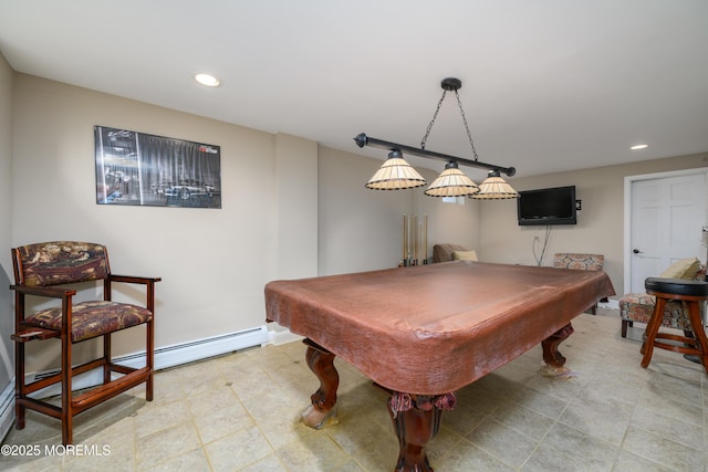 41 Cedar St, Keyport, NJ 07735 - game room featuring billiards table and recessed lighting