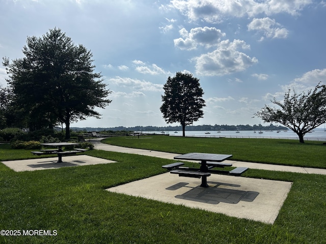 41 Cedar St, Keyport, NJ 07735 - view of property's community with a water view and a lawn