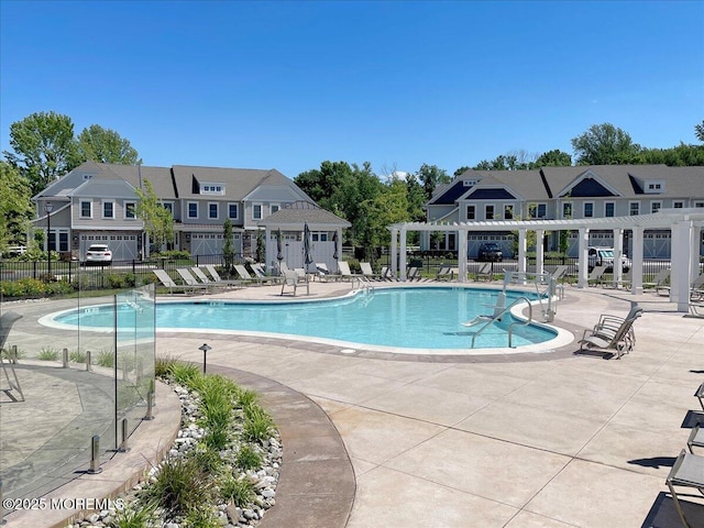 2 Lawley Dr, Lincroft, NJ 07738 - community pool with a patio area and a residential view