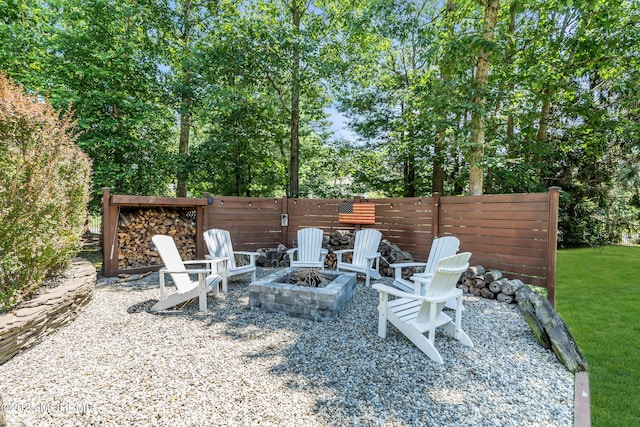 45 Erin Dr, Jackson, NJ 08527 - view of yard with an outdoor fire pit
