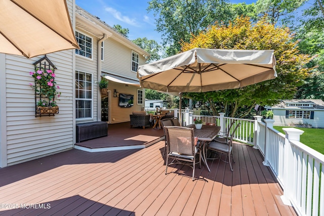 45 Erin Dr, Jackson, NJ 08527 - deck featuring outdoor dining space